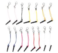 iplusmile Sangles avec Bouchon Anti-poussière pour Téléphone Portable 15pcs et Fermoir Mousqueton Légères en Métal et Dacron, Accessoires DIY pour Bijoux Faits Main Couleur Aléatoire