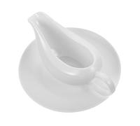 iplusmile Saucière Blanche avec Plateau Récipient pour Sauce Steak et Sauce Tomate Bac à Trempette pour Assaisonnement Ustensile de Table Pratique et Facile à Nettoyer