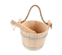 iplusmile Sauna louche de Bain louche à Eau de tonneau de Bain cuillère Seau Sauna Accessoires cuillère à Eau Seau Beige