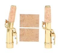 iplusmile Saxophone Soprano Col Laiton avec Liège Courbé et Droit Résistant Corrosion Léger et Confortable pour Musiciens