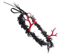 iplusmile Serrage-tête Couronne Fleurs Rouge Gothique pour Fête Halloween | Léger, Confortable et Sûr, Plastique 19x19x7cm, Style Gothique pour Femmes Adultes