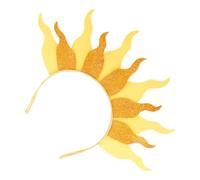 iplusmile Serrage-tête Jaune en Tissus Non Tissés à Thème Soleil Paillettes Dorées, Protège Marques la Lumière, pour Mariage et Pièces Scolaires