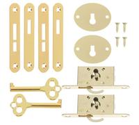 iplusmile Serrure Armoire en Alliage de Zinc Or avec Clés Lot de 2 de Mini-cadenas pour Boîte en Bois Protection Anti-vol et Sécurité pour Petits Meubles