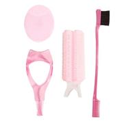 iplusmile Set Beauté Voyage Rose Brosse Exfoliante Visage Petits Chauffants Brosse Double Embout Sourcils Applicateur Mascara Outil Épurateur Peau Portable