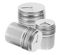 iplusmile Set de 3 Pots à Épices en Acier Inoxydable Couvercle Perforé, Design Moderne, Cuisine Professionnelle et Restaurants, Utilisation Facile et Dosage Précis