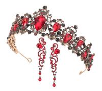 iplusmile Set de Bijoux de Mariage Baroque avec Couronne et Boucles d'Oreilles Ornés de Cristaux pour Mariée et Demoiselle d'Honneur Accessoires Cheveux Élégants pour Fête et Cérémonie