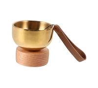 iplusmile Set de Bol Chantant Laiton Compact pour Aux Animaux Bol Tibétain Portable avec Cloche à Accessoire Bouddhiste Décoratif pour Animalier à et Apaisante