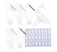iplusmile Set de Bouteilles de Voyage avec Crochet Portable Plastique Étanche Rechargeable et Réutilisable pour Gel Huiles Essentielles et Cosmétiques pour Sac à Dos et Valise