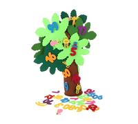 iplusmile Set de Bricolage Arbre Feutrine avec Autocollants Chiffres pour Apprentissage Préscolaire Kit Éducatif DIY pour Reconnaissance Décoration Festive