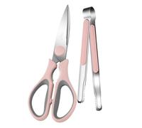 iplusmile Set de Ciseaux et Pinces Barbecue Acier Inoxydable Chaleur Ergonomique et pour Découpe Précise et Manipulation Sécurisée des Aliments pour Cuisine et Grillades