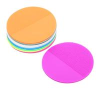 iplusmile Set de Couleurs Fluorescentes Autocollants Mémo Ronds Auto-adhésifs Blocs-notes Compacts Portables Pet pour Bureau et École Notes Réutilisables et Décoratives