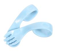 iplusmile Set de Couverts Sûrs pour Garçon Fille Ustensiles de Dîner avec Cuillère et Fourchette à Tête Courbée Pratique pour Apprentissage de Indépendance Alimentaire pour Nourrissons et
