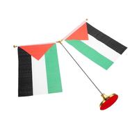 iplusmile Set de Drapeaux Palestiniens de Bureau avec Support Acier Inoxydable Y Décor de Table Polyester pour Bureau et Salle de Réunion