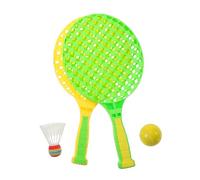 iplusmile Set de Garçon Fille Parent Garçon Fille pour Badminton et Tennis Légères Plastique Colorées avec Balle Entraînement Jeu Extérieur pour Développement Moteur