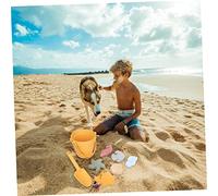 iplusmile Set de Jouets de Plage pour Garçon Fille Seau et Portable avec Accessoires Silicone Parfait pour Creuser et Jouer Sable Extérieur