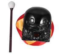 iplusmile Set de Muyu Bouddhiste Acrylique avec Marteau et Coussin Instrument Religieux pour Lecture de Sutras Au Temple Bois Imitation Sculpté et Lisse Usage Moine