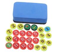 iplusmile Set de Petits Magnets pour Tableau de Football Pièces Magnétiques Durables et Multicolores pour Entraînement avec Effaceur Éponge Accessoires de Tableau Portable