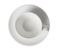 iplusmile Set de Tasses à Café Céramique Blanche avec Sous Tasses pour Café Thé et Autres Boissons Pratique pour Maison ou Bureau