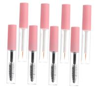 iplusmile Set de Tubes Transparents Vides pour Mascara et Eyeliner Rechargeable Flacons Cosmétiques Légers et Durables avec Bouchons Roses pour Rangement Maquillage et Retouches Déplacement