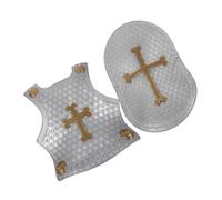 iplusmile Set Garçon Fille Vintage Plastique avec Bouclier Croix Solide Costume Médiéval pour pour Jeux de Rôle et Déguisements