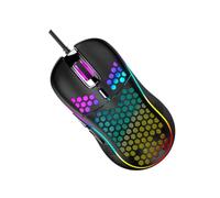iplusmile Souris de Jeu Filaire USB D110 à Structure Creuse Nid D’Abeille