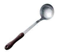 iplusmile Spatule et Cuillère à Soupe en Acier Inoxydable en Bois Ustensiles Cuisine Domestique Résistants Ergonomiques et Adaptés Quotidienne