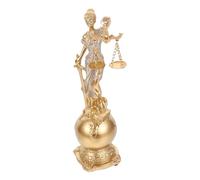 iplusmile Statue Déesse Justice Résine Dorée Décor Bureau Maison Sculpture Équité et Balance Élégante pour Bureau et Bibliothèque