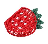 iplusmile Strawberry Napkin Holder Imitation Rattan Paper Tissue Dispenser Durable Freestanding Napkin Box For Dining Table And Office Decor