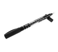 iplusmile Stylo Marqueur Double Embout Portable Encre Noire avec Clip Plastique Rapide Séchage pour Surfaces Lisses Verre Cuir Plastique Métal Recharge Possible