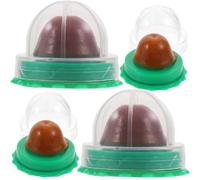iplusmile Sucette Chat en Cataire Verte pour Chatons, Friandises Saines 4pcs Couvercle Transparent, Favorise L'appétit Digestion, Snack pour Animaux de Compagnie