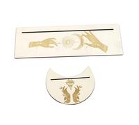 iplusmile Support de Cartes de Tarot Bois Forme Lune et Porte Cartes Divinatoires Compact pour Décoration Maison Bar Chambre Présentoir Unique et Mystérieux
