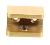 iplusmile Support de Fixation pour Étagère Verre Cuivre Doré Pince de Serrage sans Perçage pour Salle de Bain Accessoire pour Vitre et Étagère Salle Bain Installation Facile et Stable