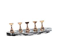 iplusmile Support De Formation Manucure Acrylique à Motif Vache Base Stable Pour Conseils Ongles Factices Pratique Et Réutilisable Pour Entraînement Nail Art or