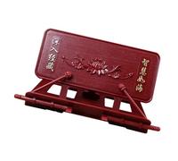 iplusmile Support de Lecture Plastique Compact Rouge avec Motif Lotus Multifonctionnel pour Temple Support Portable pour Sacrés Stand Léger pour Chant et Étude