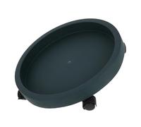 iplusmile Support De Pot De Fond De Pot à Fleurs Plateau Mobile Pot De Fleur Chariot Porte-Fleurs Usines De Pneus Torsadés Jardinière avec roulettes pour L'extérieur Vert Foncé