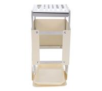 iplusmile Support de Rangement pour Couteaux en Acier Inoxydable Blanc Porte-Couteaux Pivotant à 30° avec Fentes Flexibles Étagère Cuisine Peu Encombrante pour Rangement Sécurisé et Gain