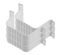 iplusmile Support de Tuyau de Descente de Gouttière 60X80 MM Lot de 6 set de Sangles D’Adaptation en Matériau Léger Connecteur pour Fixation Gouttière Carrée Usage Extérieur Résidentiel