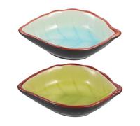 iplusmile Support Pinceau Calligraphie en Céramique Coupelle Encre Multifonction, Lot de 2 Pièces pour Bureau, Atelier et Peinture Artistique