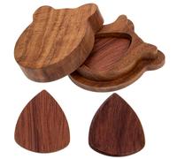 iplusmile Support pour Médiator De Guitare Médiator Bois Massif Accessoire Pratique pour Guitare Folk Et Électrique