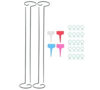 iplusmile Support Tige Fleurs Fer de Supports Robustes avec Piquets et Clips Tuteur Jardin pour Plantes Intérieures et Extérieures pour Orchidées Roses et Légumes