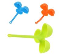 iplusmile Support Œufs Cuisson Silicone Lot de 3 Poignée Pratique Compatible Micro-Ondes Four Lave-Vaisselle Cuisson Vapeur Pocher Œufs Grille Trois Trous Ustensile la Cuisine