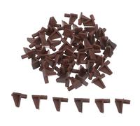 iplusmile Supports D’Étagères en Plastique Invisibles 50 Pièces Couleur Marron pour Meubles Cuisine et Armoires Clips Robustes et Résistants à L’Humidité Fixation Stable et Discrète