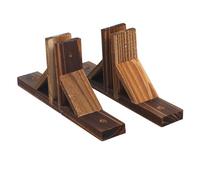 iplusmile Supports De Clôture en Bois Massif pour Jardin Et Terrasse, Base Anti-basculement 2 Pièces, Support Robuste pour Petite Clôture Extérieure, Durable Et Finition Lisse Naturelle