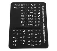 iplusmile Tableau D’Apprentissage du Braille avec Points en Relief Alphabet et Chiffres Braille Outil Éducatif Montessori Noir Pédagogique pour Garçon et Filles Aveugles et Débutants