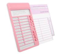 iplusmile Tableau de Rappel Tâches Ménagères pour Étudiants et Adolescents Résistant à L'usure en Plastique Rose Planification et Organisation Quotidienne Facile