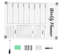 iplusmile Tableau Effaçable Transparent Acrylique avec Support Stable et Stylo Effaçable pour Notes et Messages Mural Compact