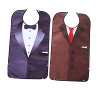 iplusmile Tablier Imperméable Pour Adultes, Bavoir Repas Double Couche, Lot De 2 Pièces, Protection Vêtements Pour Personnes Âgées, Facile à Laver Et Réutilisable, Usage Quotidien