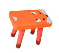 iplusmile Tabouret Bois Massif Motif Renard Tabouret Garçon Fille Léger Antidérapant Siège Cartoon pour Garçon Fille Meuble Pratique et Sécurisé pour Maison