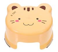 iplusmile Tabouret Garçon Fille Plastique Antidérapant Cartoon Jaune pour Salle de Bain Rehausseur Pratique pour Chaussures et Accessoires à