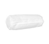iplusmile Taie d'oreiller Cylindrique Blanche en Tissu Fermeture Éclair Discrète, Housse de Coussin Lavable en Machine, Style Rayures Horizontales ou Verticales pour Soutien Nuque